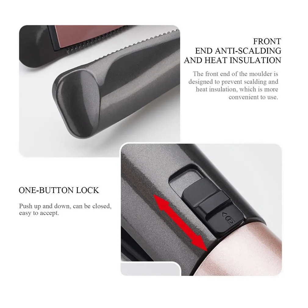 2 In 1 Twisted Hair Curler Slanting Plate Liquid Crystal Straightener Tail Rotating Temperature Curling Clipper | Красота и здоровье