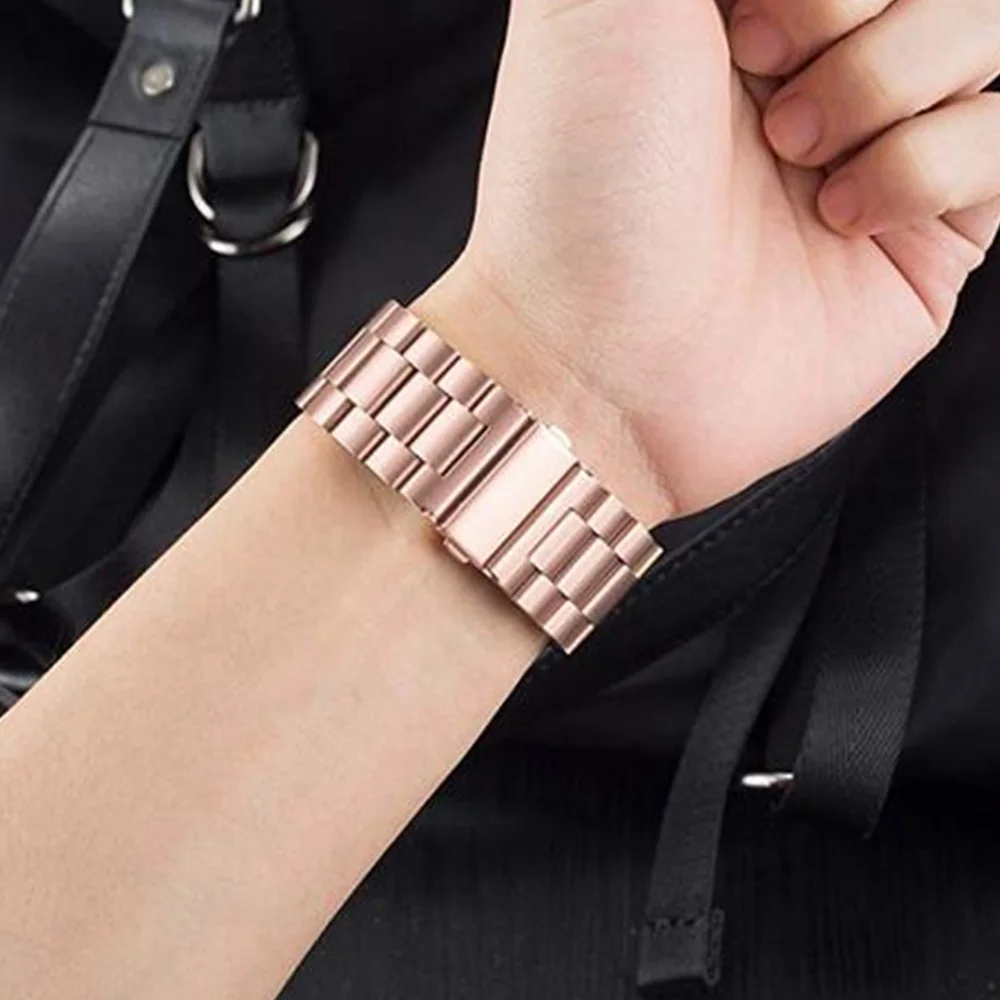 Ремешок из нержавеющей стали для Apple Watch Series 5 4 3 2 черный браслет-адаптер iWatch Band 38