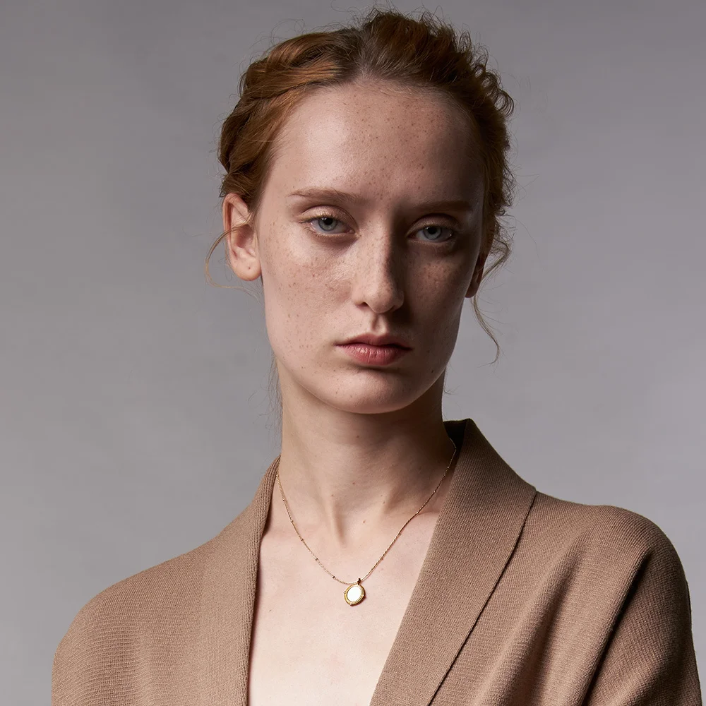 Женское ожерелье с подвеской ENFASHION круглый светильник золотого цвета колье из