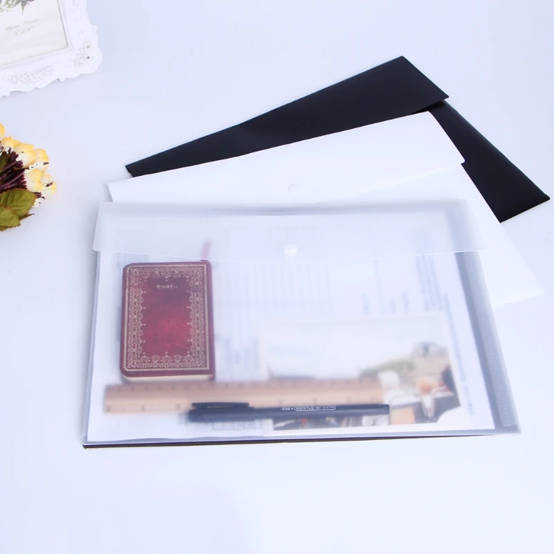 

A4 Size Portable PP Plastic Envelope File Waterproof Storage Bag Document Folder M17F
