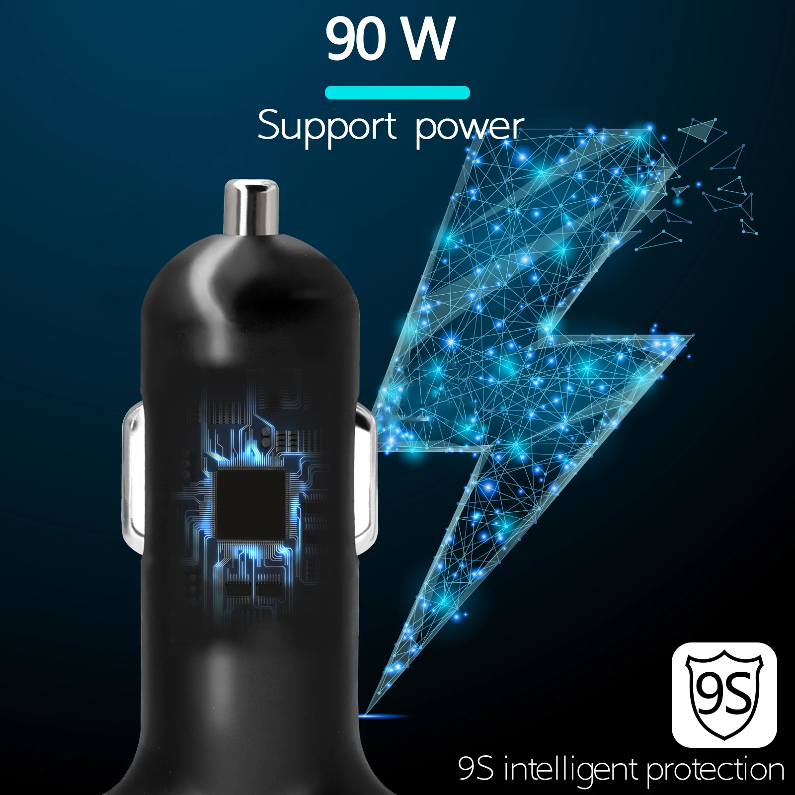 

12V2 4V LED QC3 разветвитель автомобильного прикуривателя Socket Power 3.4A 90W адаптер зарядного устройства с двойным USB Phone Car-Charger Auto Outlet 2Way
