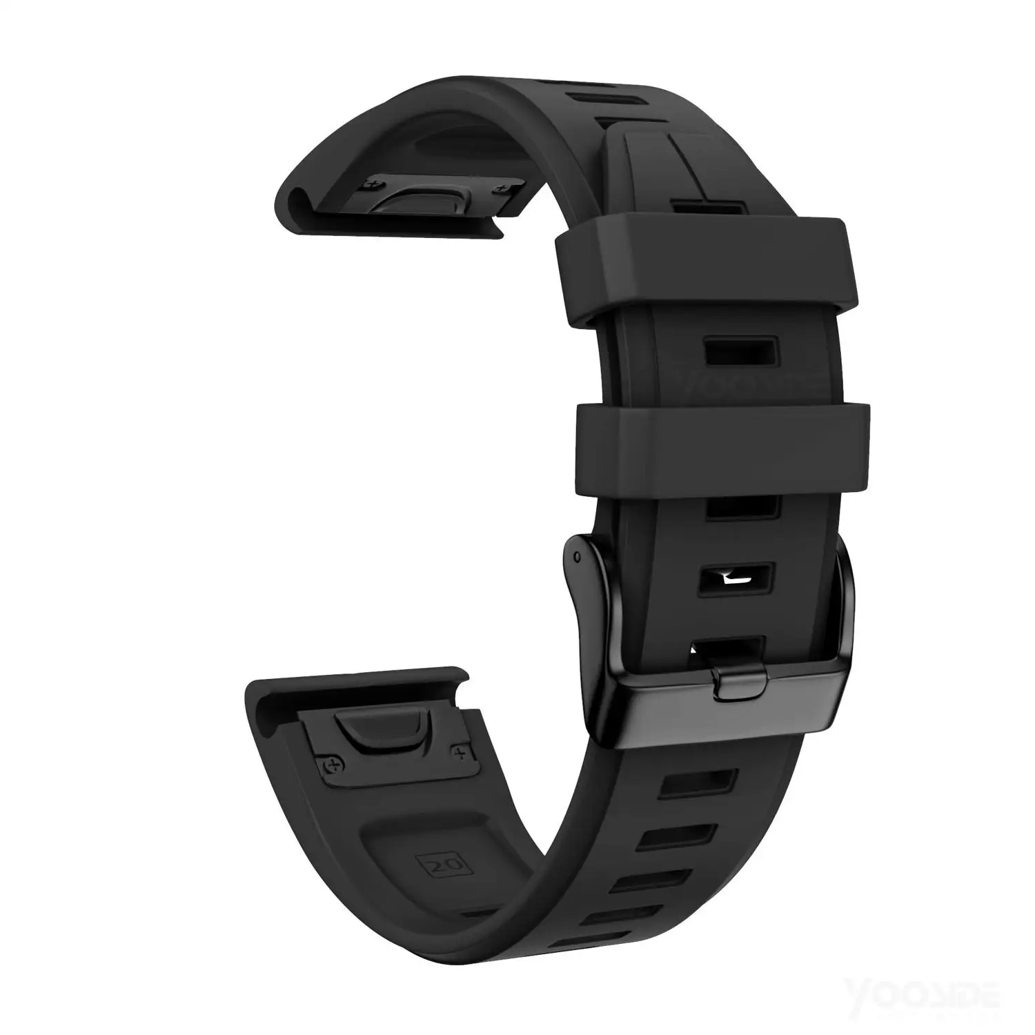 Black YOOSIDE ремешок для часов Fenix 6S 20 мм Quick Fit силиконовый спортивный водонепроницаемый браслет для Garmin Fenix 5S/5S Plus Smartwatch - Цвет: Black