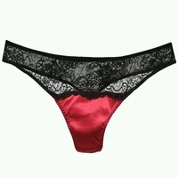 new arrivals women lace g string silk sexy panties ladies thong briefs sexy female red silk underwear
