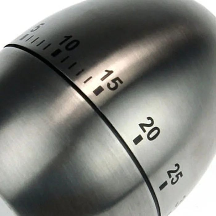 

Stainless steel kitchen timer manual 60 minutes cooking egg-shaped kitchen timer mechanical rotating alarm#45