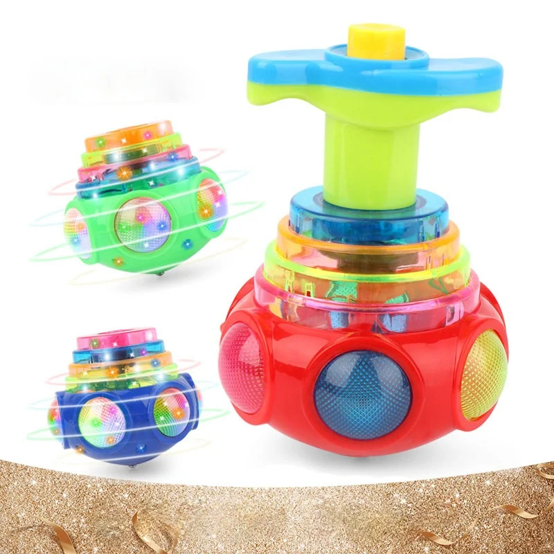 

Классические игрушки, спиннинг, детский светящийся уличный музыкальный вращающийся мультяшный Электрический красочный мигающий Новый 2021