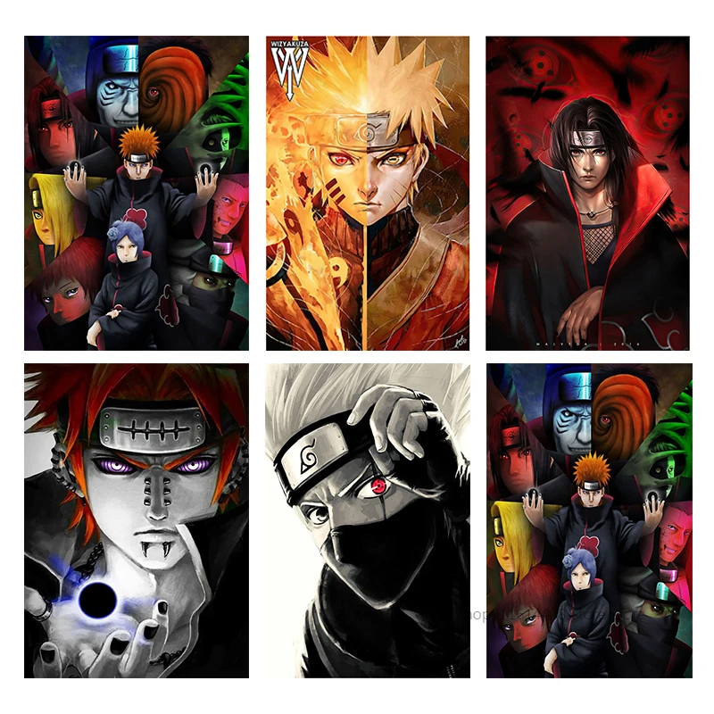 

Постер из японского аниме Наруто, Классическая роспись, алмазная вышивка, наборы для вышивки крестиком, мозаика, домашний декор