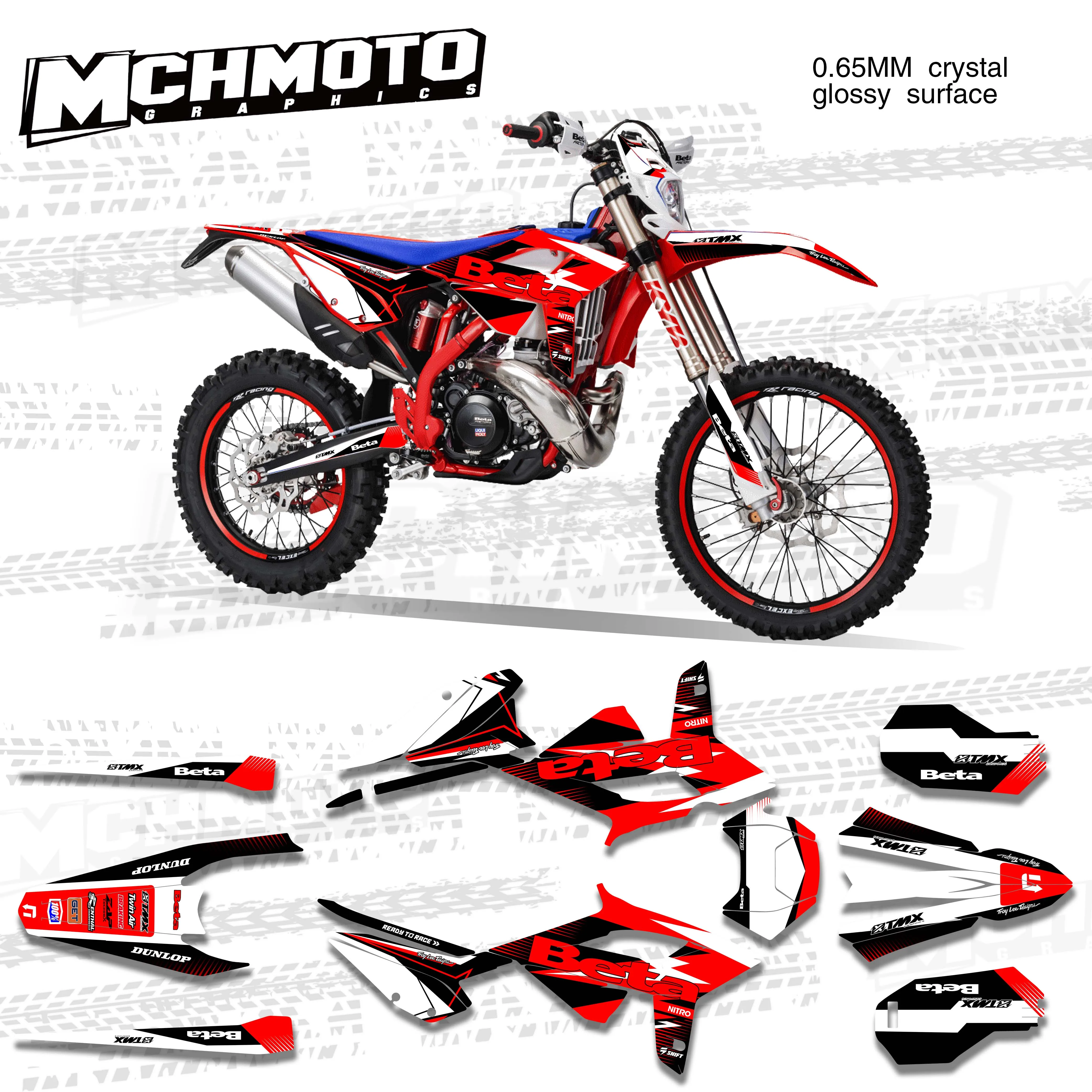 

MCHMFG Motorcycle Team Graphic Decal & Sticker Kit For BETA RR 20-22 2020 2021 2022 Sticker