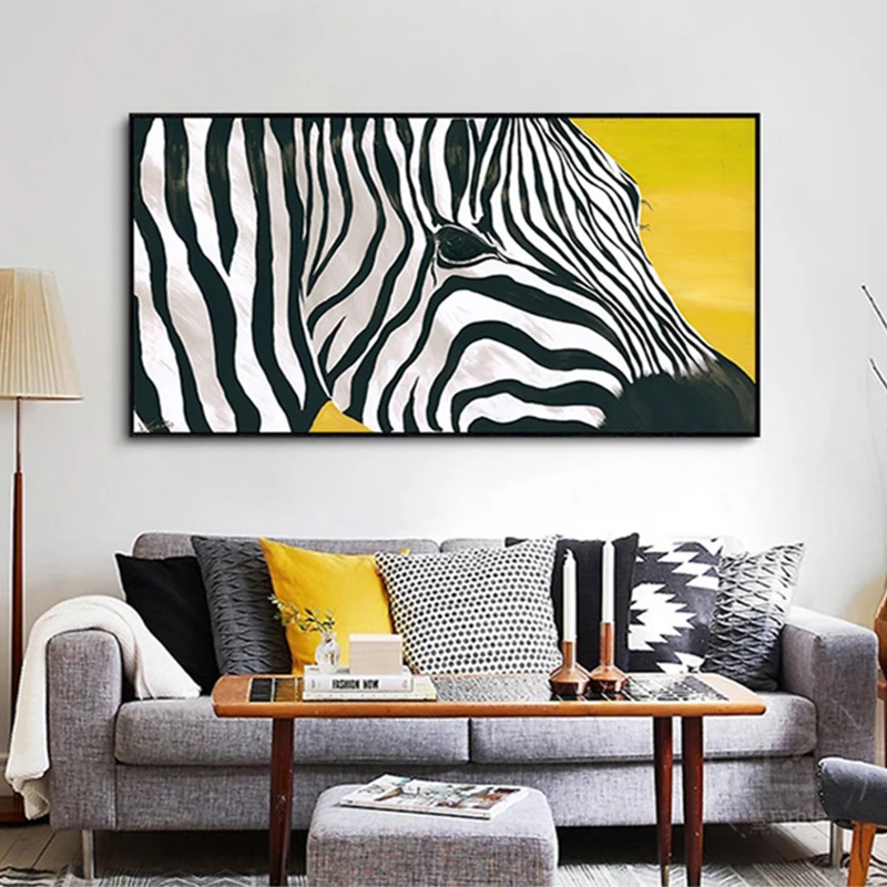 

RELIABLI ART Zebra Animal Pictures Canvas Painting Wall Art For Living Room Bedroom Modern Home Decoration Posters NO FRAME