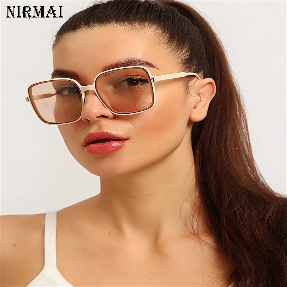 

New Oversized Sunglasses 2021 Luxury Brand Vintage Women Polycarbonate Goggle UV400 Eyewear 51mm Plastic Titanium Adult 58mm