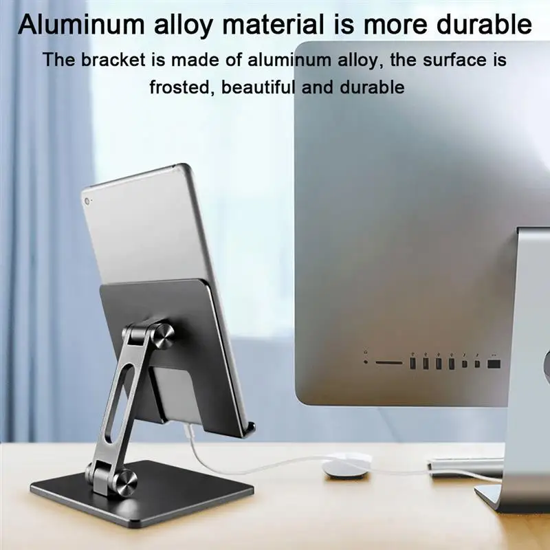 

Tablet Mobile Phone Folding Stand Home Office Small Simple Portable Desktop Tablet Aluminum Alloy Holder Adjustable
