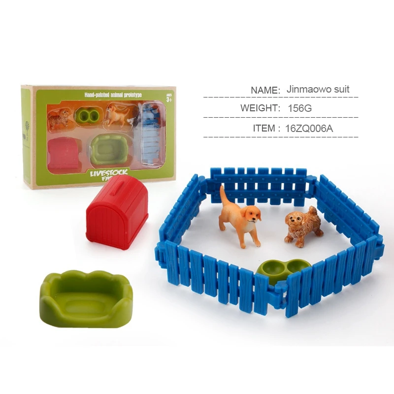 

Kids Educational Toys Set DIY Farm Ranch Scene Model Solid PVC Gift