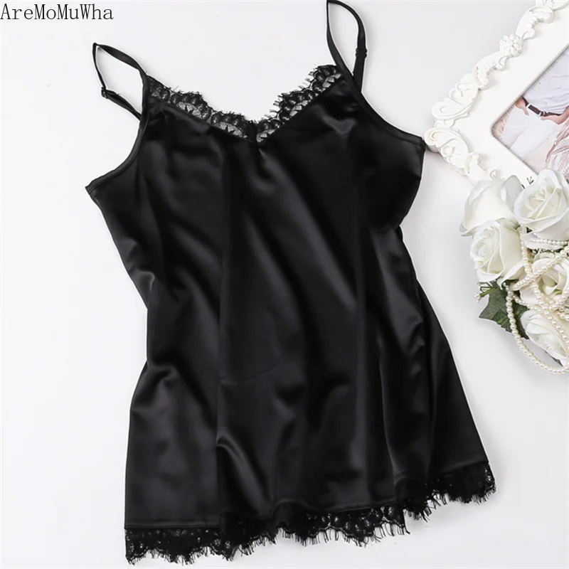 Топ женский атласный с V образным вырезом большого размера|Топы| |