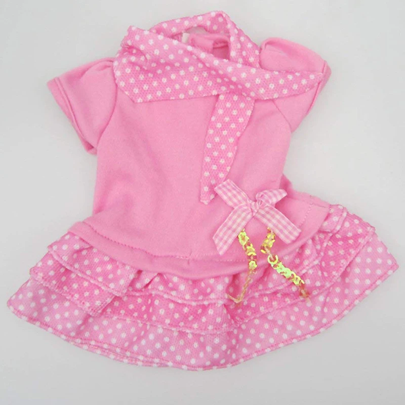 Комплект платье с 3 слоями и леггинсы для девочек одежда 18 дюймов куклы красная