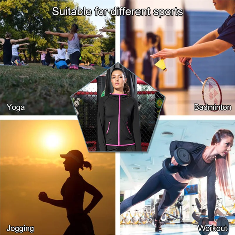 Куртка женская спортивная с длинным рукавом на молнии для занятий йогой | Спорт и