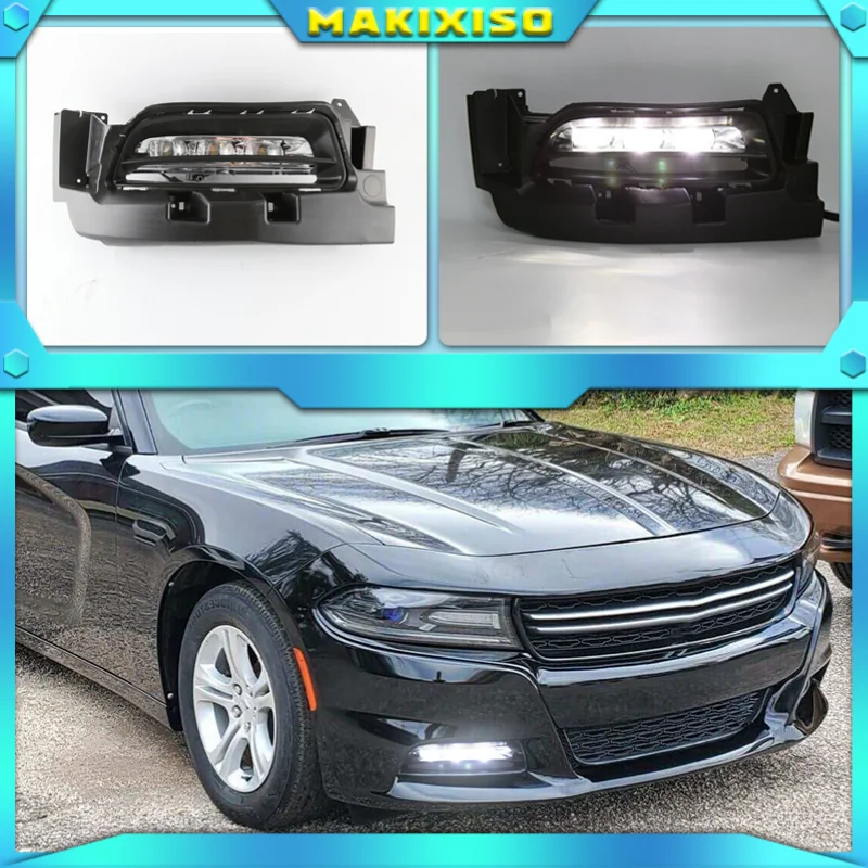 

2 шт. светодиодный ные фары для Dodge Charger 2015-up светодиодный ные Автомобильные фары ангельские глазки ксеноновый комплект HID противотуманные фа...
