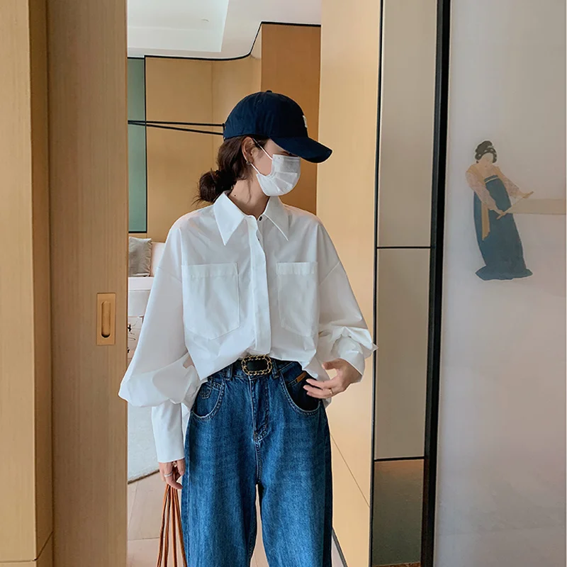

Blouses Women Casual Women's Long Sleeved Spring And Autumn 2021 New Loose Korean Fashion Foreign