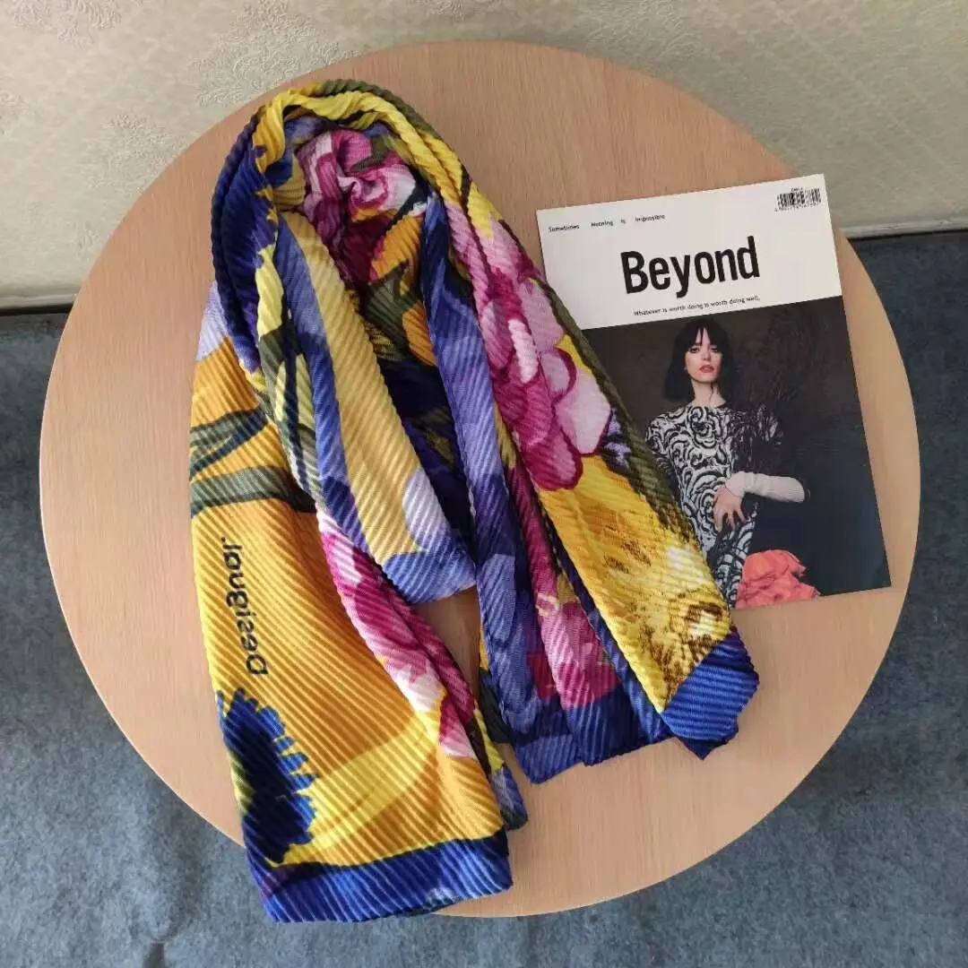 

2021 г., испанская мода desigual для женщин, очень красивый цветной шарф-кольцо с принтом, большой квадратный Атлас 4A