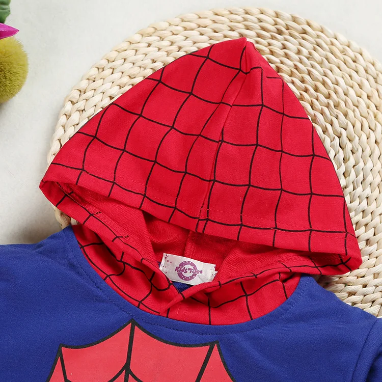 Baby Boys Spiderman Clothing Sets Toddler Cartoon Hoodies Sweatshirt+Pants 2Pcs Tracksuits Children Festival Cosplay Costume | Детская