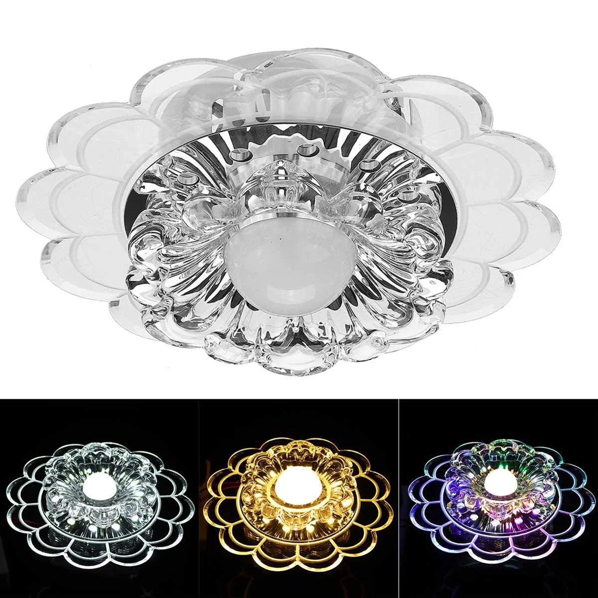 

Modern Crystal LED Ceiling Lights Fixture Lamp 3W/5W for Livingroom 85-265V Surface Mounted Flush Mounted