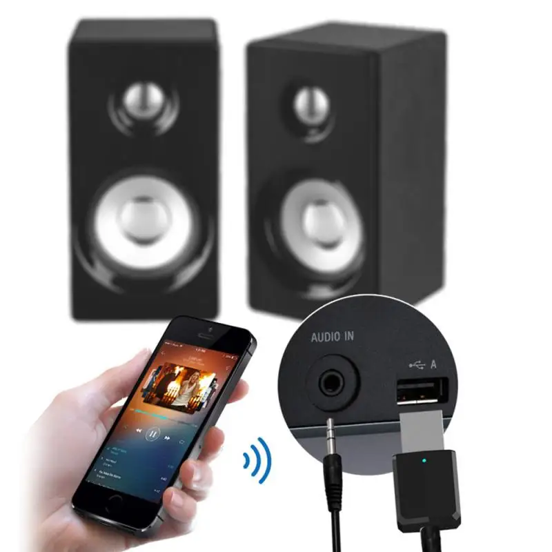 Портативный Bluetooth 5 0 передатчик приемник 3 мм AUX USB Mini 2 в 1 беспроводной стерео