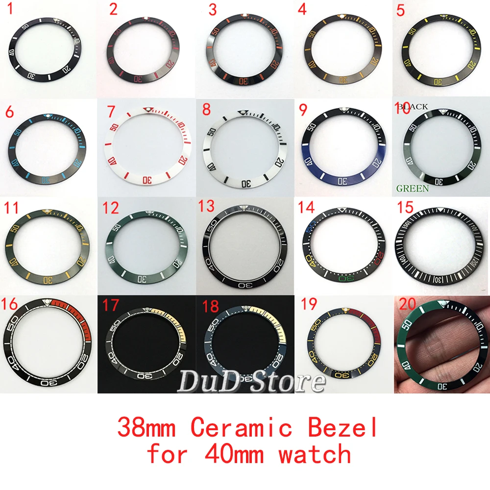

Watch accessories 38mm Watch Ring Ceramic Bezel Insert Ring for GMT Watch 40mm Casing Watch Accessories Inner diameter 30.8mm