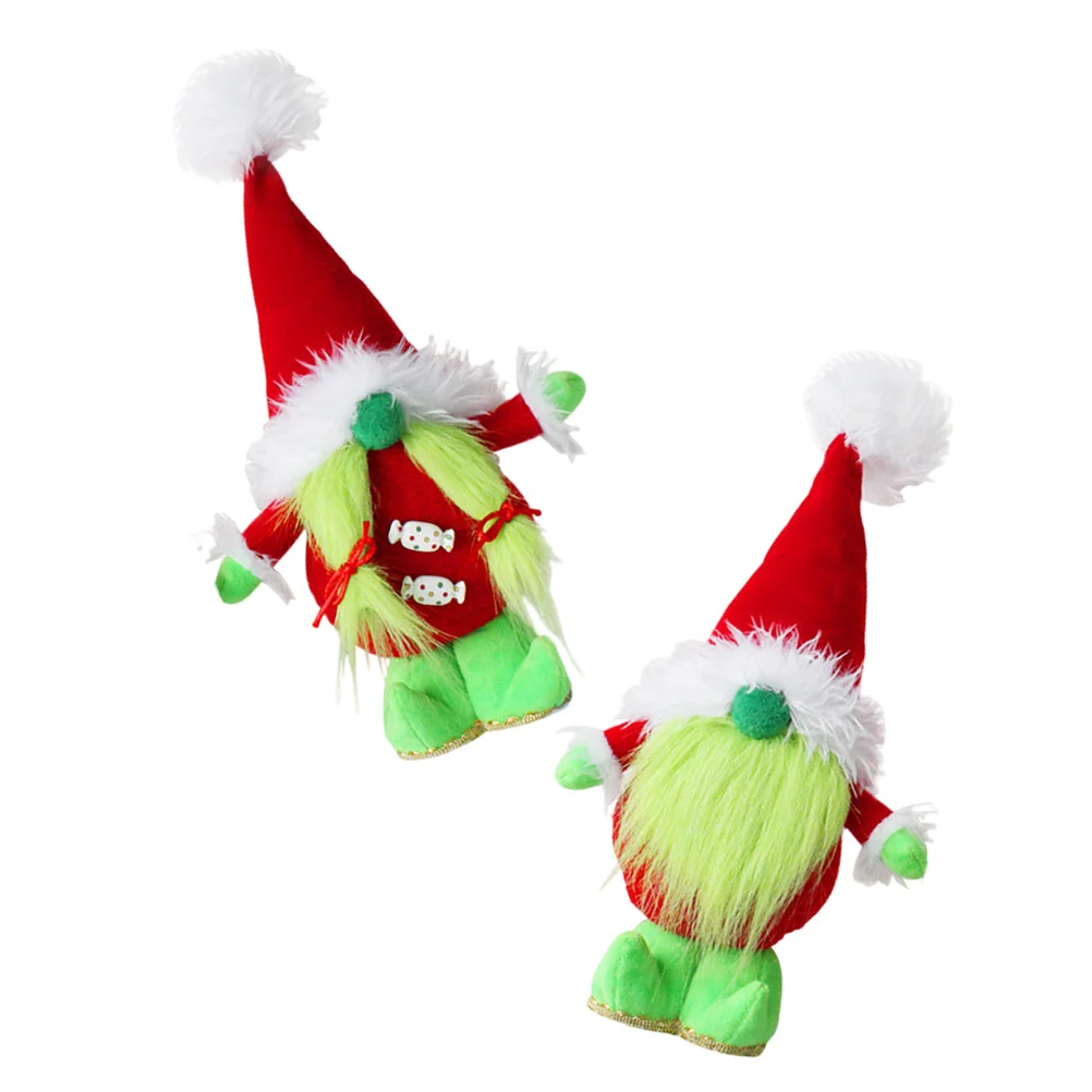 

2Pcs Christmas Gnome Dolls Decorations Christmas Standing Dolls Adornments