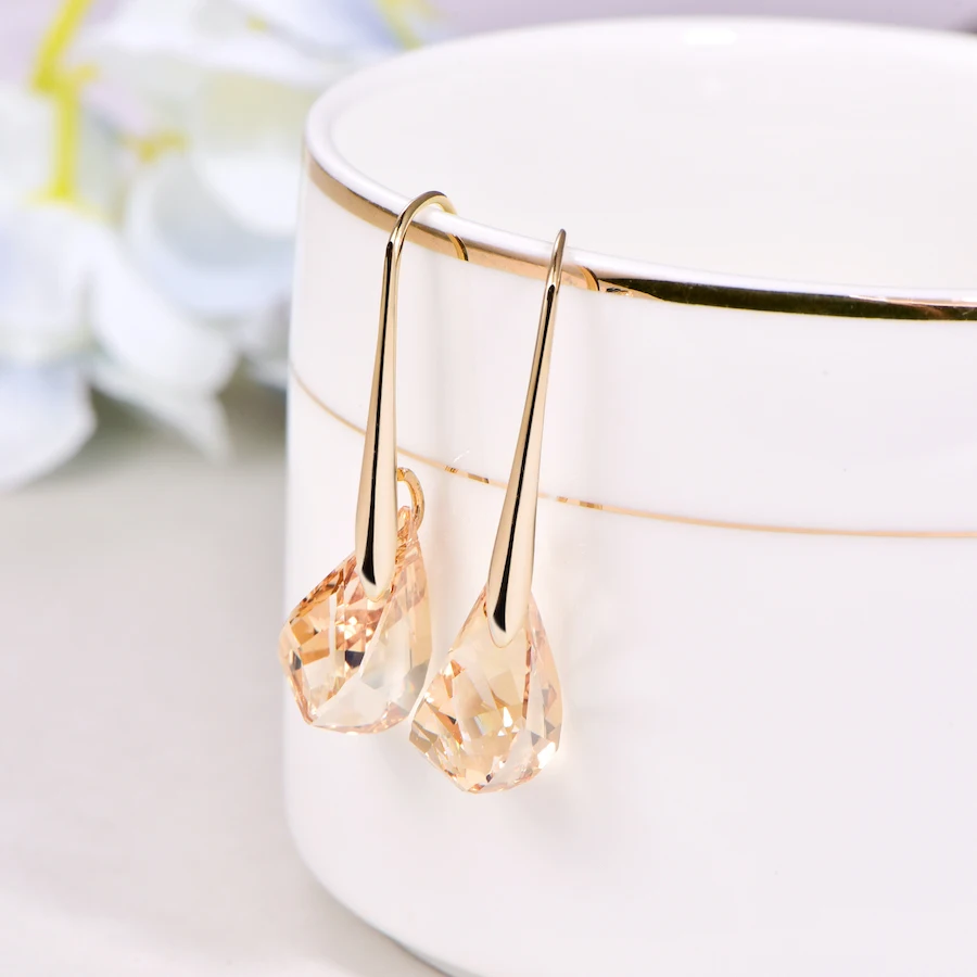 Оригинальные Подвесные серьги-капли с кристаллами Сваровски для женщин модные