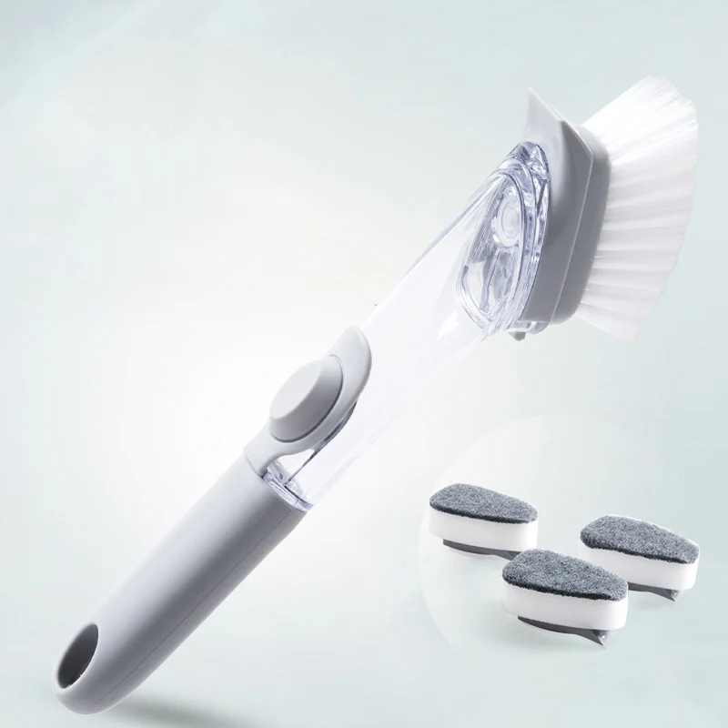 Щетка для мытья посуды с длинной ручкой щетка диспенсер мыла кухонный скребок