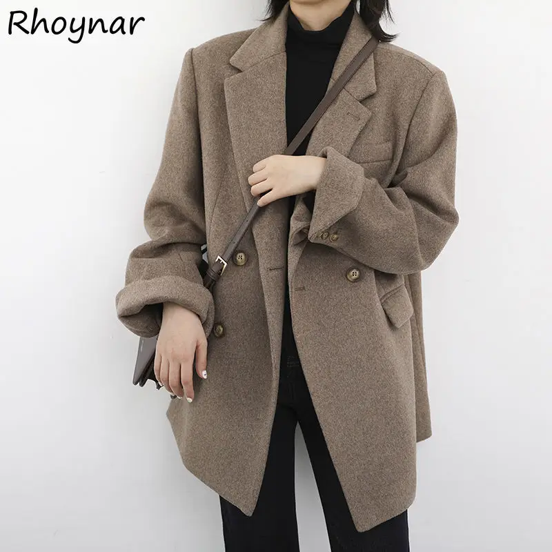 

Комбинированная женская Утепленная зимняя теплая двубортная винтажная универсальная уютная Удобная Минималистичная женская уличная одежда Ulzzang для отдыха Новинка