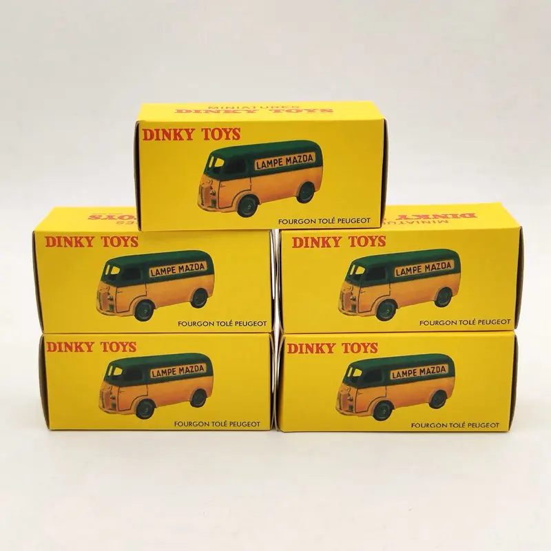 Лот из 5 шт. Atlas 1/43 Dinky Toys 25B для P ~ geot фургон Tole D.3.A лампа MAZDA литая модель
