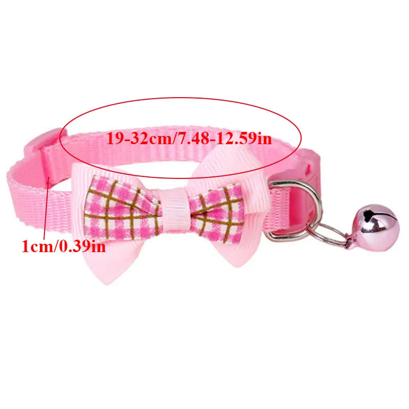 С милым бантом ошейник для питомца кота с колокольчиком кошачий ремешок на шею