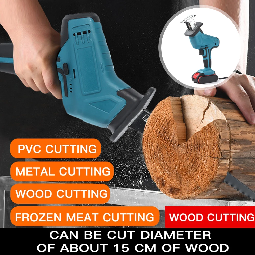

Cordless Reciprocating Saw Kit Multi Purpose with Reciprocating Blade Variable Speed Battery Fast Charger Carrying CaseTN9