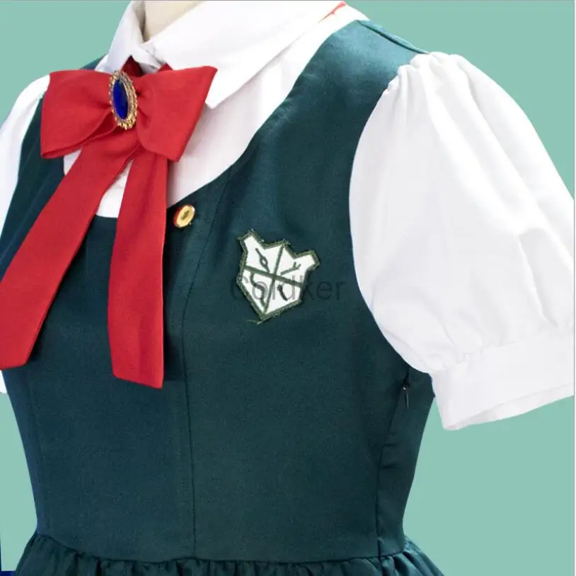 Аниме данганронпа 2 Косплей сония неразумная cos Модное Новое зеленое платье