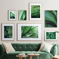 fresh green plant ferns banana leaf nordic posters and prints wall art canvas painting wall pictures for living room home decor