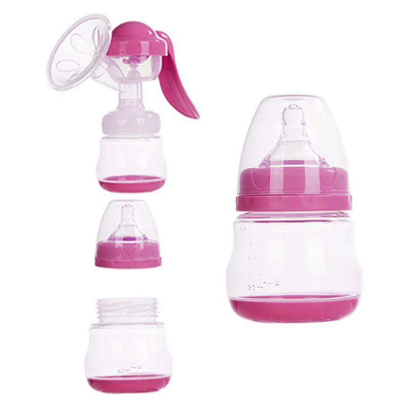 

Manual Breast Feeding Pump Original Manual Breast Milk Silicon PP BPA Free with Milk Bottle Nipple Function Breast Pumps