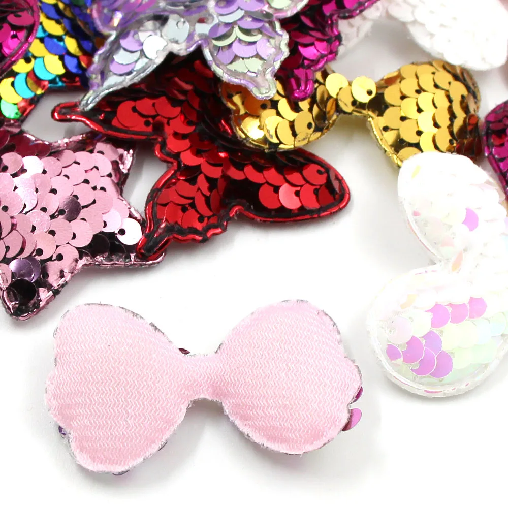 10 шт. блестящих пластырей с сердечками/бабочками/бантиками накладки для девочек