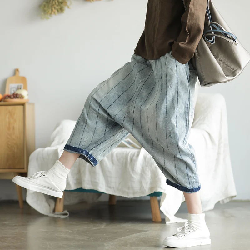 Женские джинсы осенние модные свободные 2019 Новый женский эластичный пояс карман