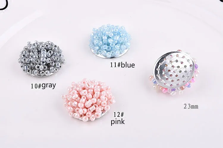 Сделай Сам рисовый шар ручной работы плоский сборка круглые цветы dis серьги для