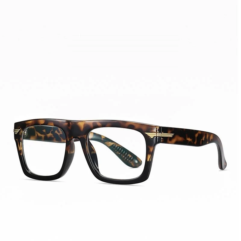 Брендовые винтажные очки с квадратными прозрачными линзами Известный Дизайн