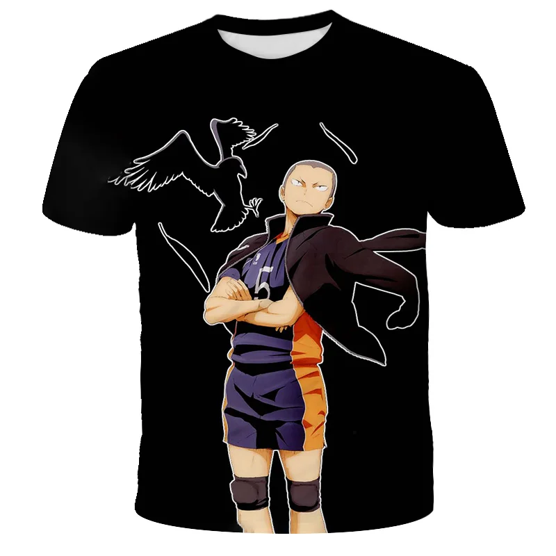 

Boys Girls Oya Oya Oya Haikyuu T Shirt Kids Kuroo Anime Shirt Fly High Graphic Tees Cool Karasuno Japanese Cartoon T-shirt Tops