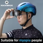 Велосипедный шлем ROCKBROS, дышащий со встроенной формой из пенополистирола, для мужчин и женщин, с очками, аксессуары для горных и шоссейных велосипедов