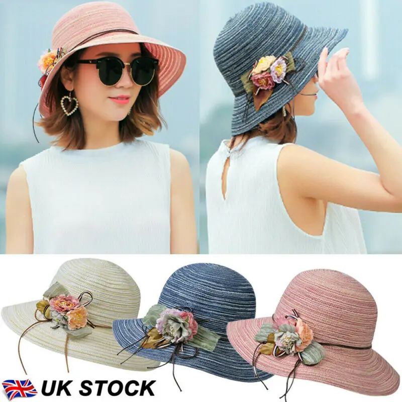 Соломенная шляпа с цветочным принтом для женщин модная пляжная складная от