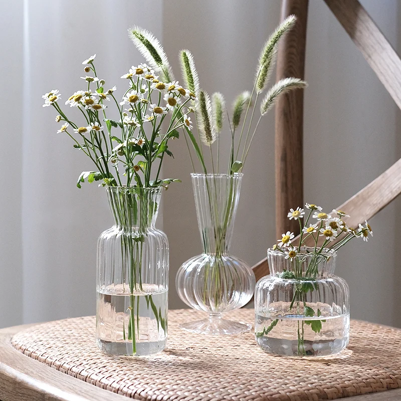 Прозрачные стеклянные вазы для растений цветочный горшок в скандинавском стиле