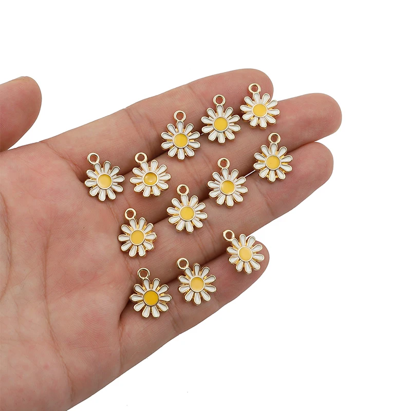 

10pcs 15x11mm sun flower charm for jewelry making fashion earring pendant flower charm necklace bracelet charms