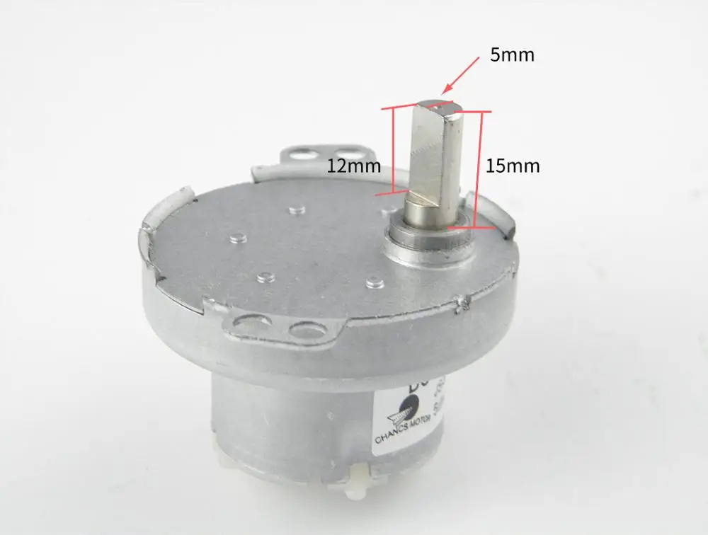 CHANCS DC Шестерни Электрический синхронный двигатель JS 50 AC/DC 12V 5 об/мин D вал