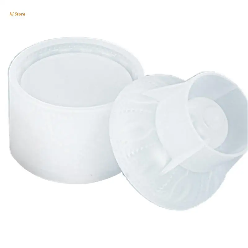 

J78F Round Storage Box Crystal Epoxy Resin Mold Makeup Jewelry Container Case Silicone Mould DIY Crafts Decorations Casting