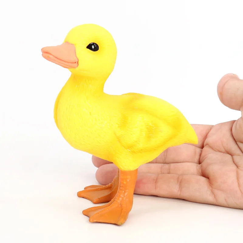 

Simulation Little Yellow Duck Model Duck Toy Wild Ranch Poultry Animal Model Solid Static Children's Toy