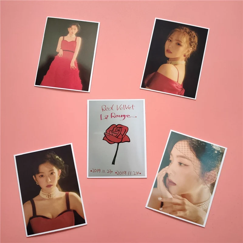 

16Pcs/Set KPOP RED VELVET Girls 3rd Concert La Rouge Album HD Photo Card PVC Cards Self Made LOMO Card Photocard Postcard