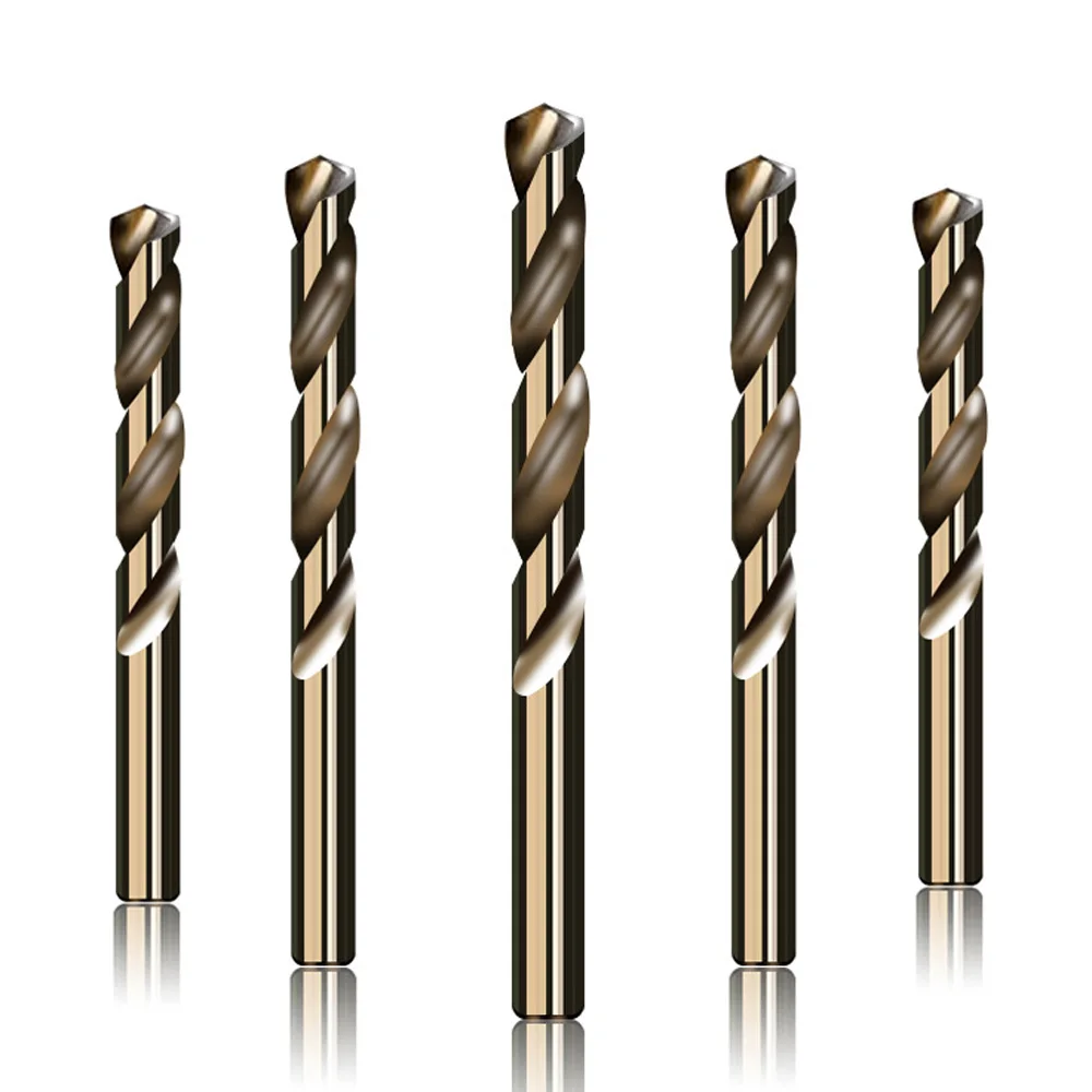 

13pcs 1.5-6.5mm Cobalt Coated Twist Drill Bit Set HSS M35 Gun Drill Bit For Wood / Metal Hole Cutter Metal Reamer Power Tools