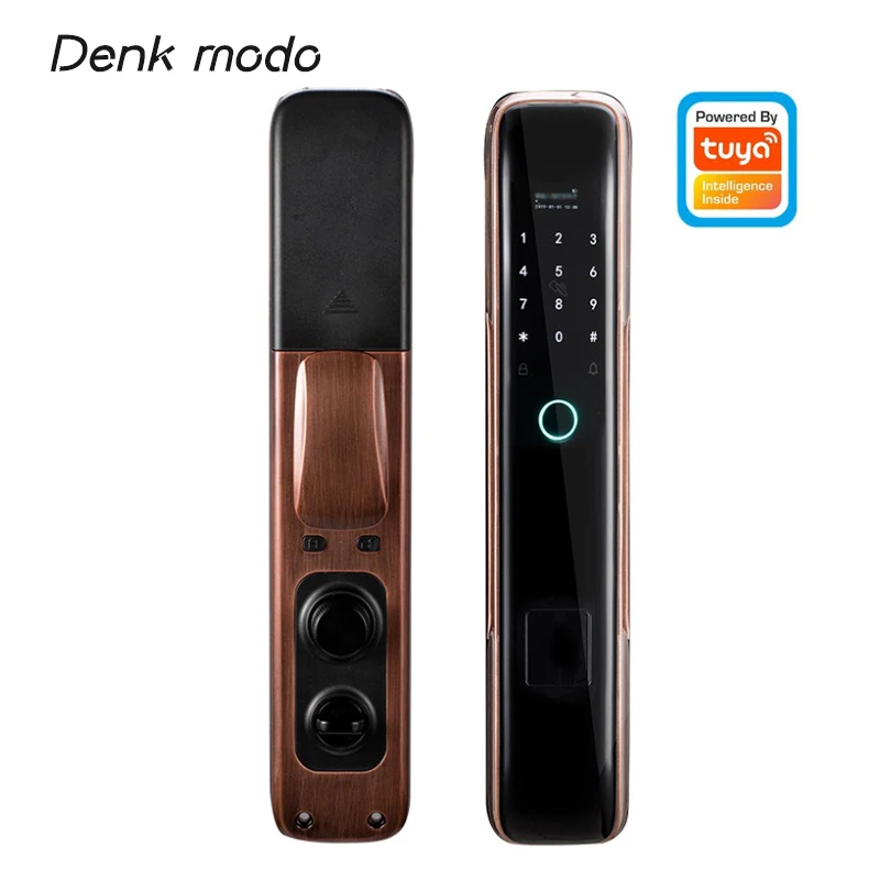 

Denk modo cerradura intelige Tuya APP Biometric Fingerprint Security Intelligent Smart WiFi Password Electronic Door Lock